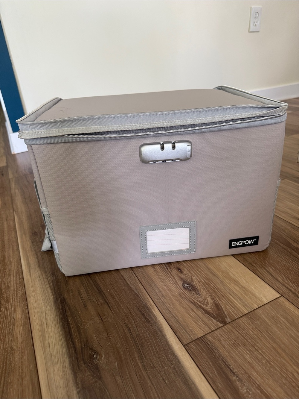 ENGPOW Gray Storage File Box with Lock